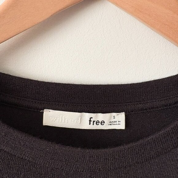 Aritzia Wilfred Free Subah T-shirt with Knot Detail Black Size Small - Picture 6 of 7